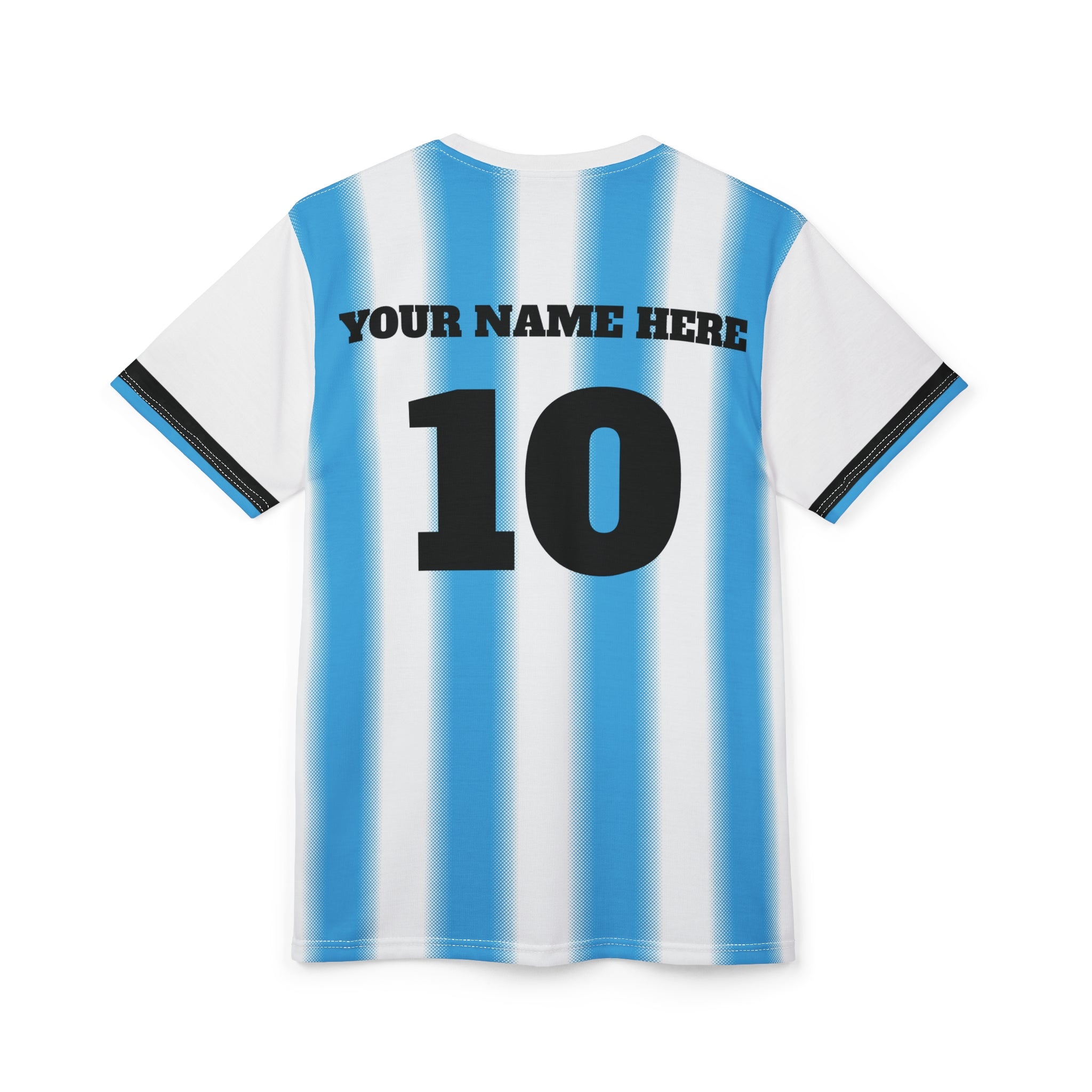 Argentina Striped Soccer Jersey -- Custom Jersey