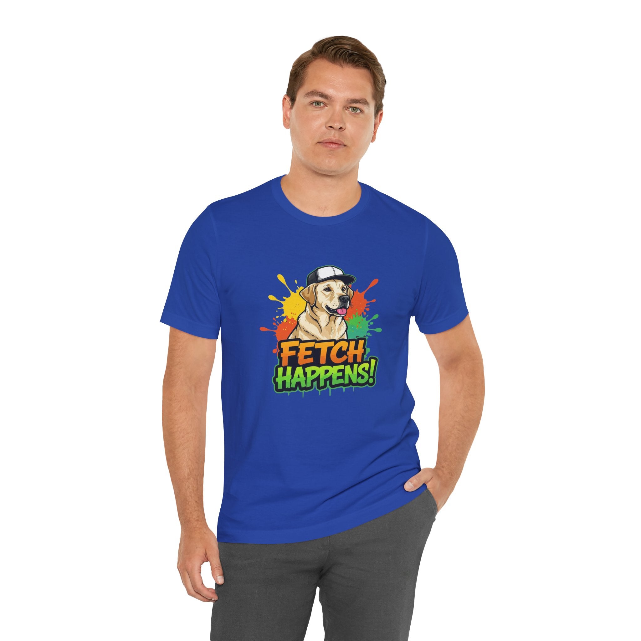 Labrador Retriever 'FETCH HAPPENS' Unisex T-Shirt