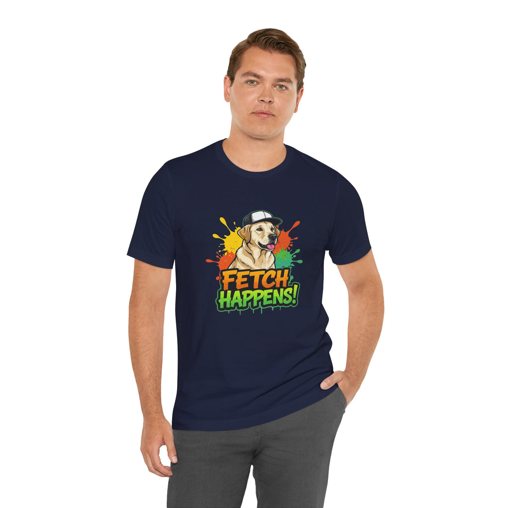 Labrador Retriever 'FETCH HAPPENS' Unisex T-Shirt