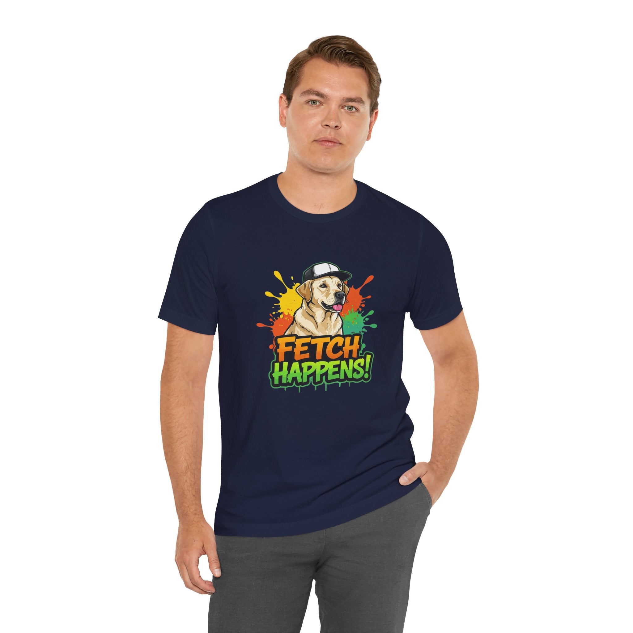 Labrador Retriever 'FETCH HAPPENS' Unisex T-Shirt