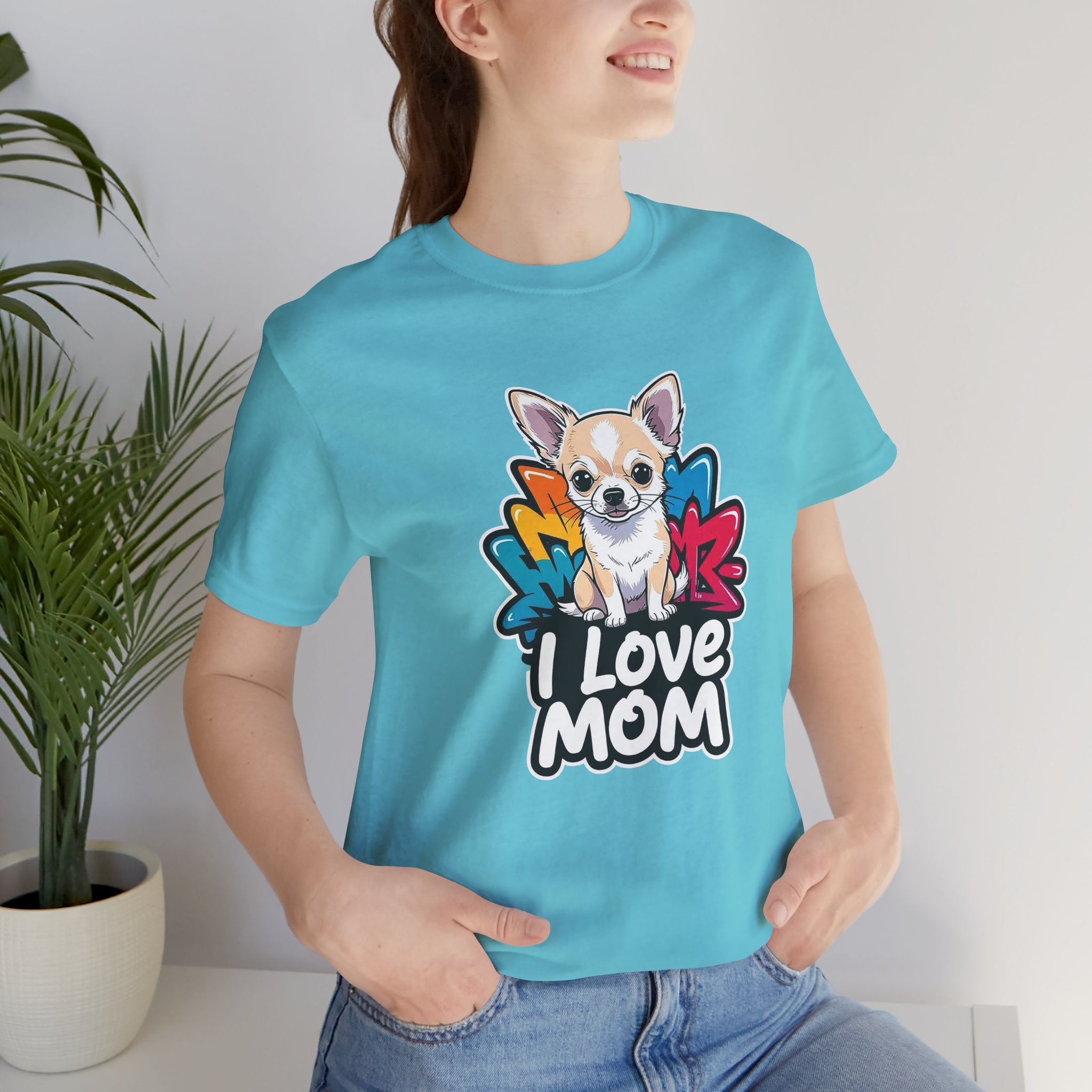 Chihuahua I Love Mom Unisex Tee