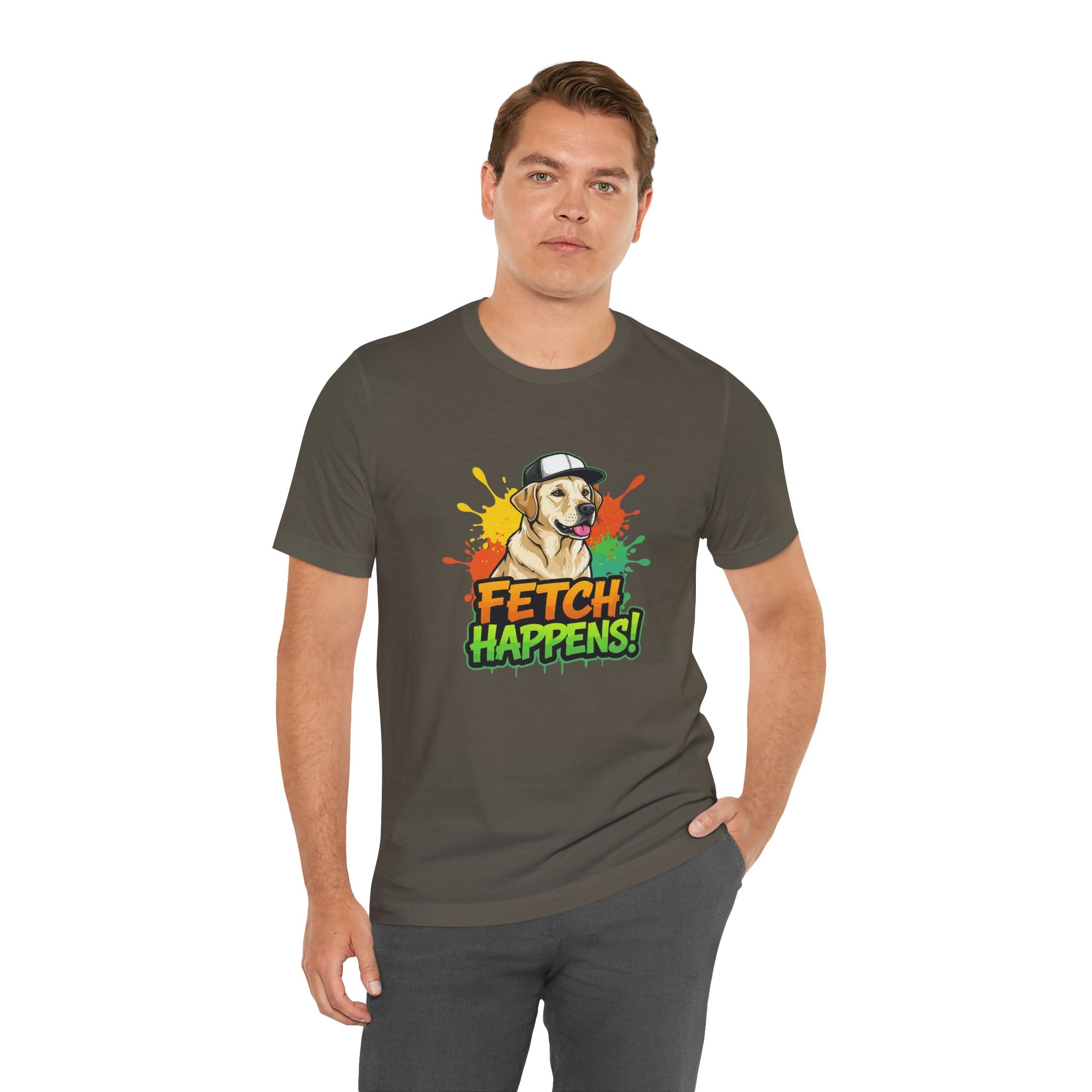 Labrador Retriever 'FETCH HAPPENS' Unisex T-Shirt