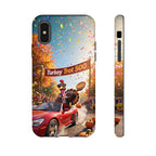 Turkey Trot 500 Phone Case – Festive Thanksgiving Racing Turkey Design
