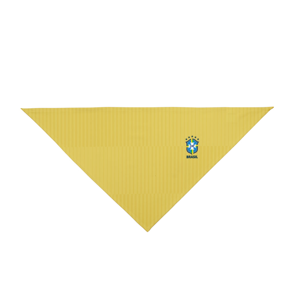 Brasil Soccer Pet Bandana — Green & Yellow Football Scarf for Dogs & Cats