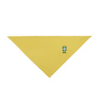 Brasil Soccer Pet Bandana — Green & Yellow Football Scarf for Dogs & Cats