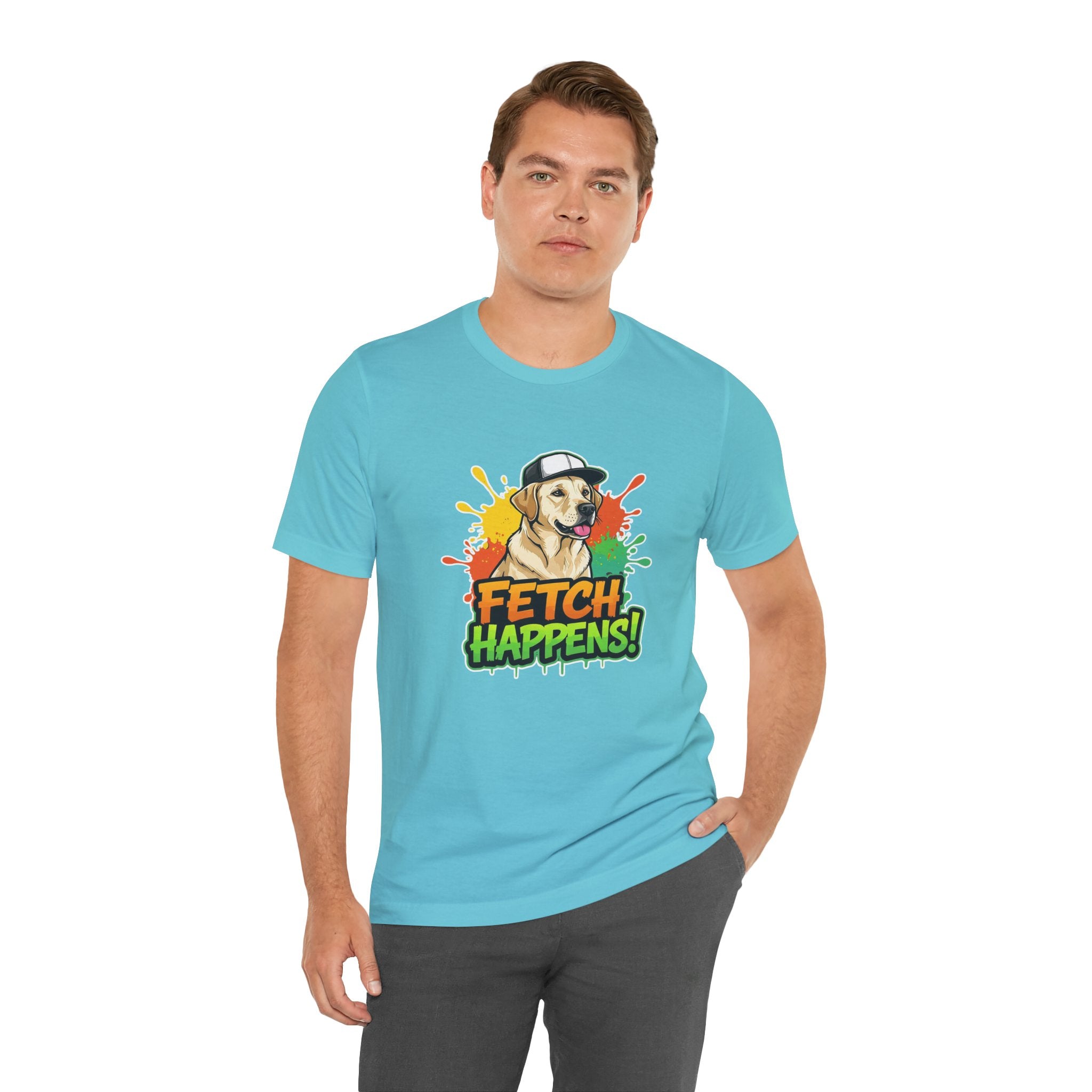 Labrador Retriever 'FETCH HAPPENS' Unisex T-Shirt