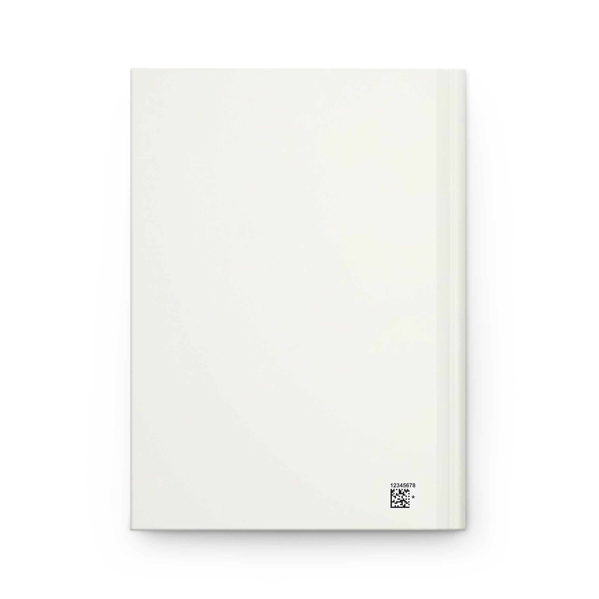 White notebook with a QR code on a white background
