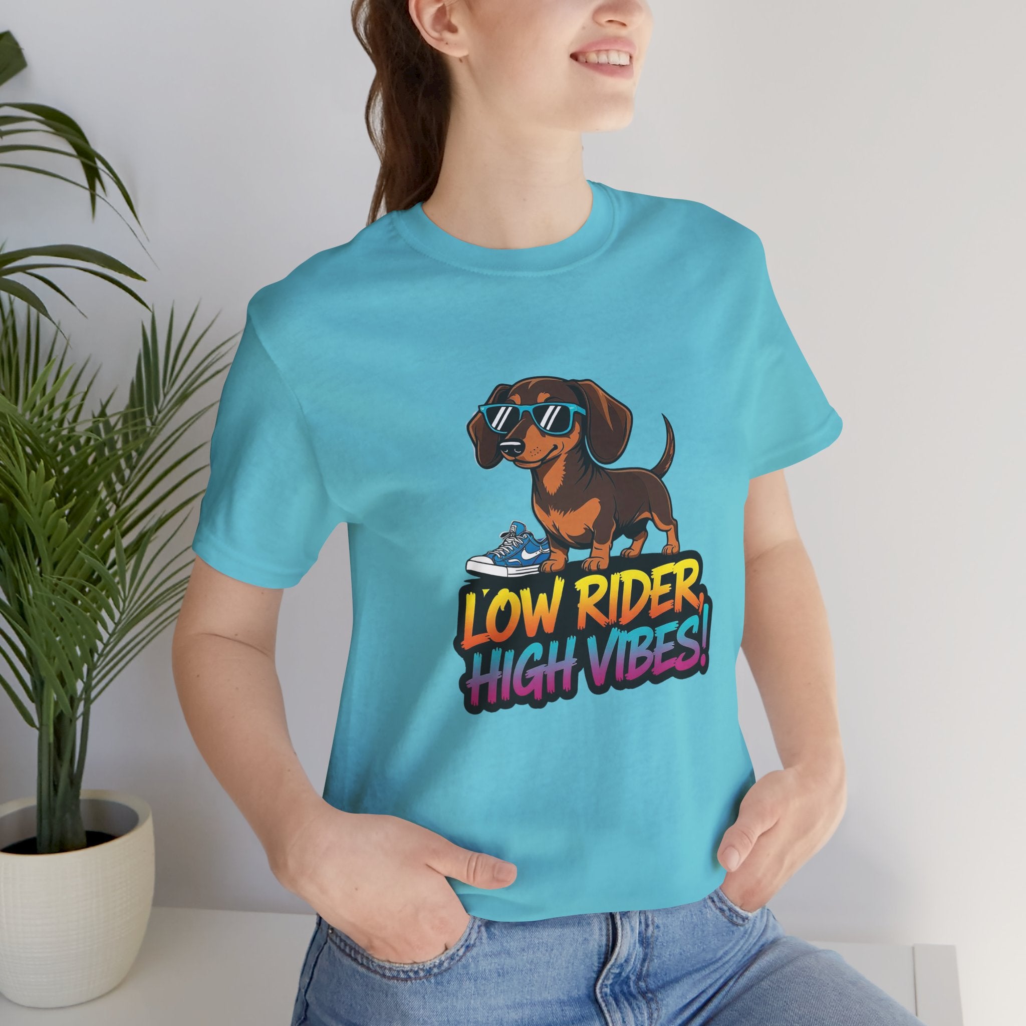 Dachshund Low Rider High Vibes Dog Tee