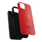 Spain Soccer Tough Phone Case — Customizable "Your Name Here" Red Team Protector
