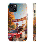 Turkey Trot 500 Phone Case – Festive Thanksgiving Racing Turkey Design