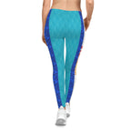 Honduras Blue Geo Pattern Leggings — Women's Casual Leggings