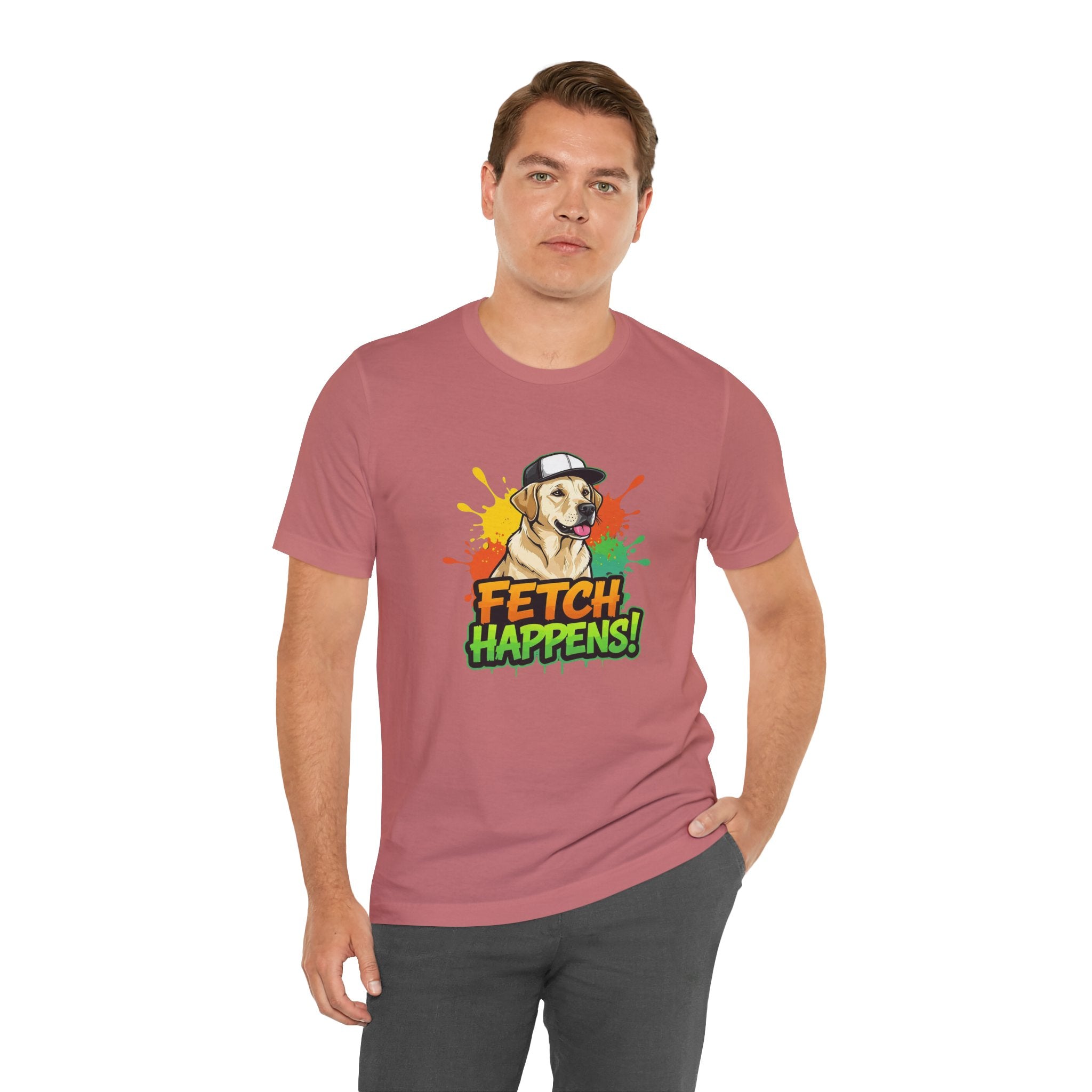 Labrador Retriever 'FETCH HAPPENS' Unisex T-Shirt