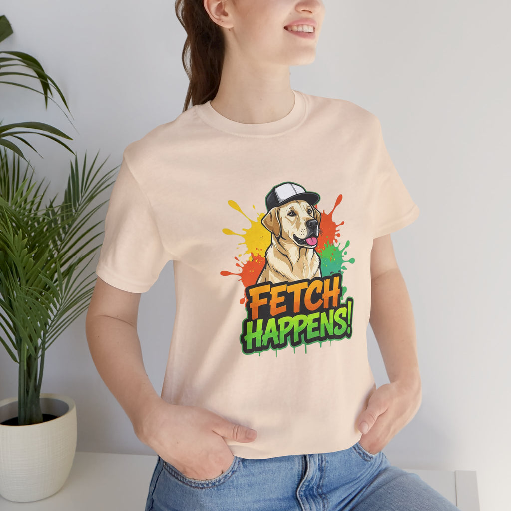 Labrador Retriever 'FETCH HAPPENS' Unisex T-Shirt