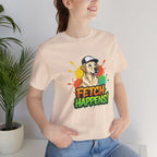 Labrador Retriever 'FETCH HAPPENS' Unisex T-Shirt