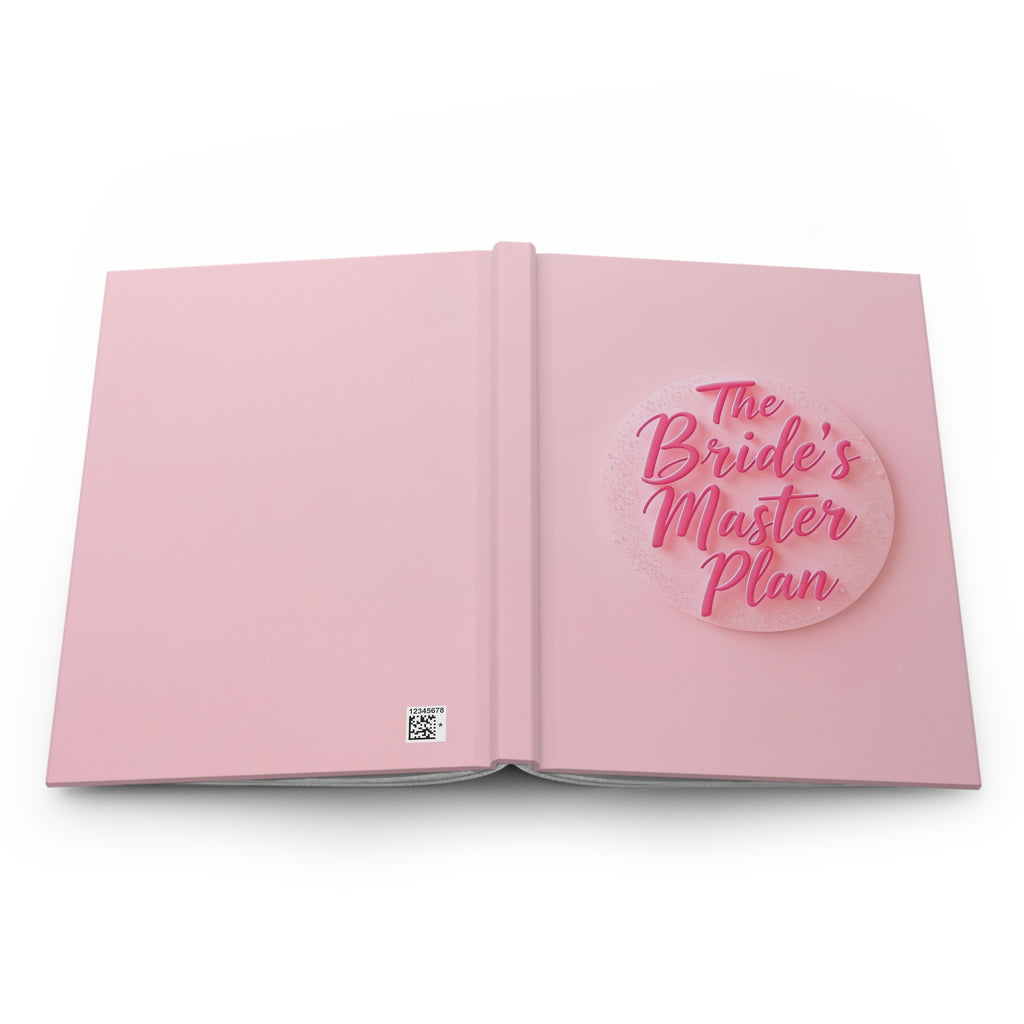 Bridal Planner Hardcover Journal — “The Bride’s Master Plan” Pink Wedding Organizer