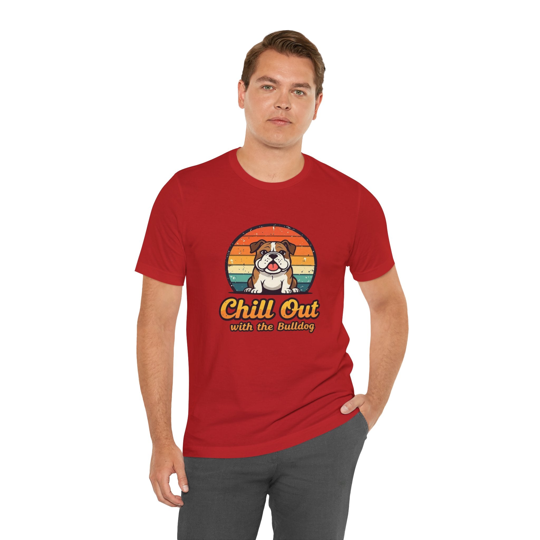 Chill Out Bulldog Tee - Unisex Jersey Short Sleeve Shirt