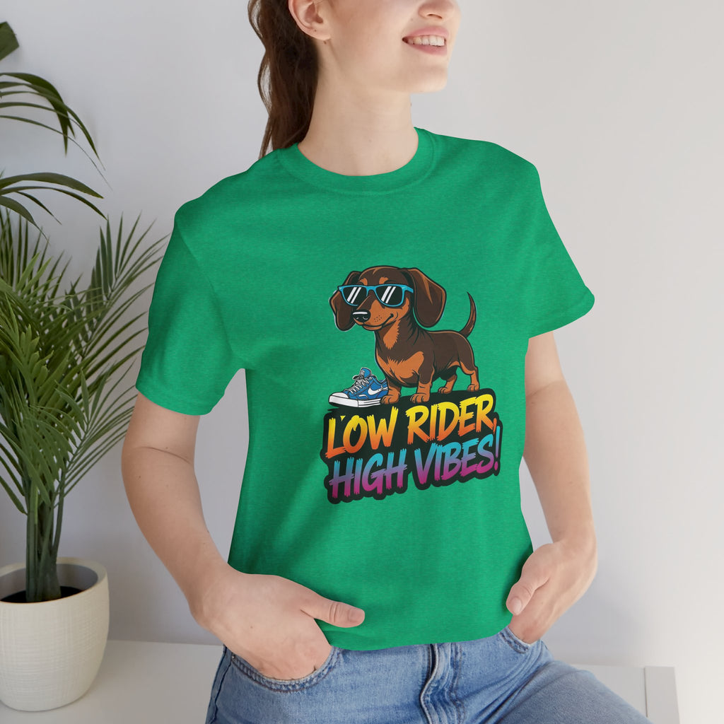 Dachshund Low Rider High Vibes Dog Tee