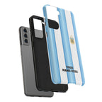 Argentina Flag Tough Phone Case — Blue & White Striped Soccer Crest