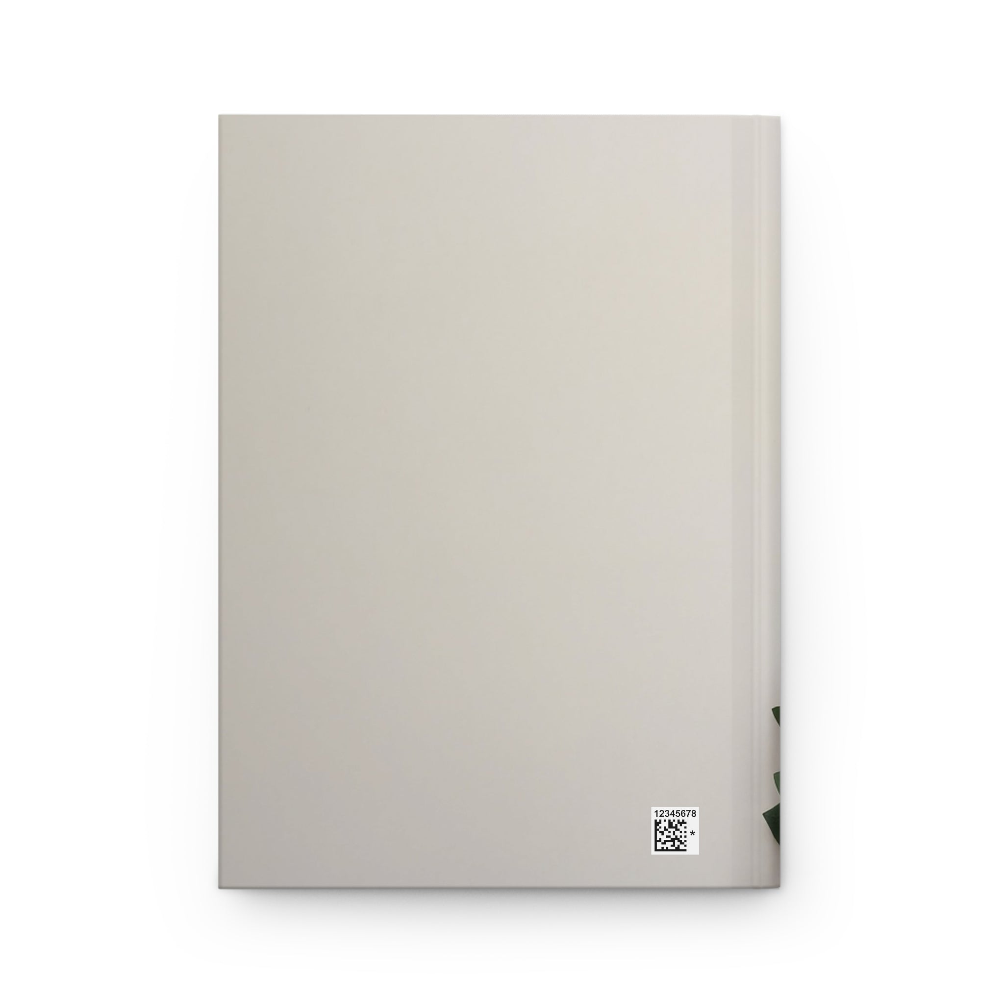 Beige notebook with a QR code on a white background