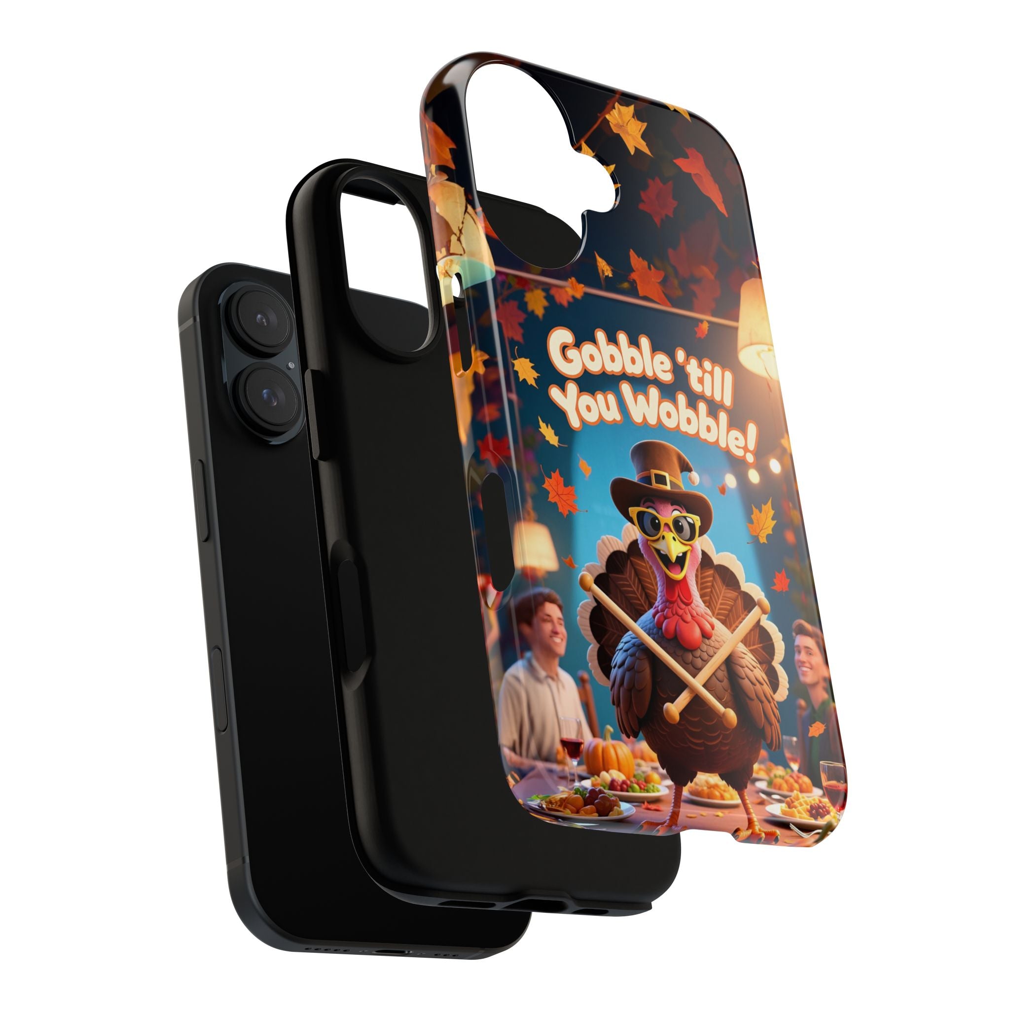 Thanksgiving Tough Phone Case - "Gobble 'til You Wobble" Turkey Protective Cover