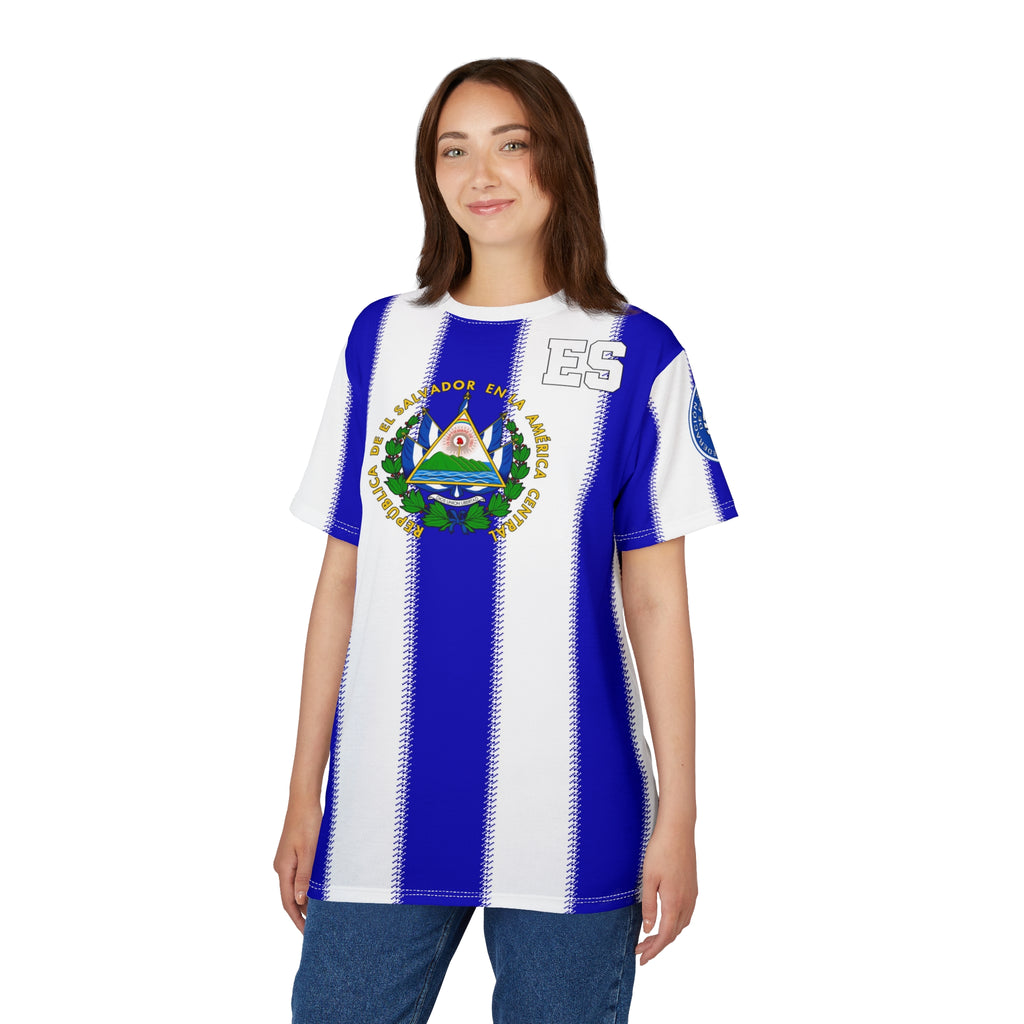 El Salvador Soccer Jersey Tee -- Custom Jersey