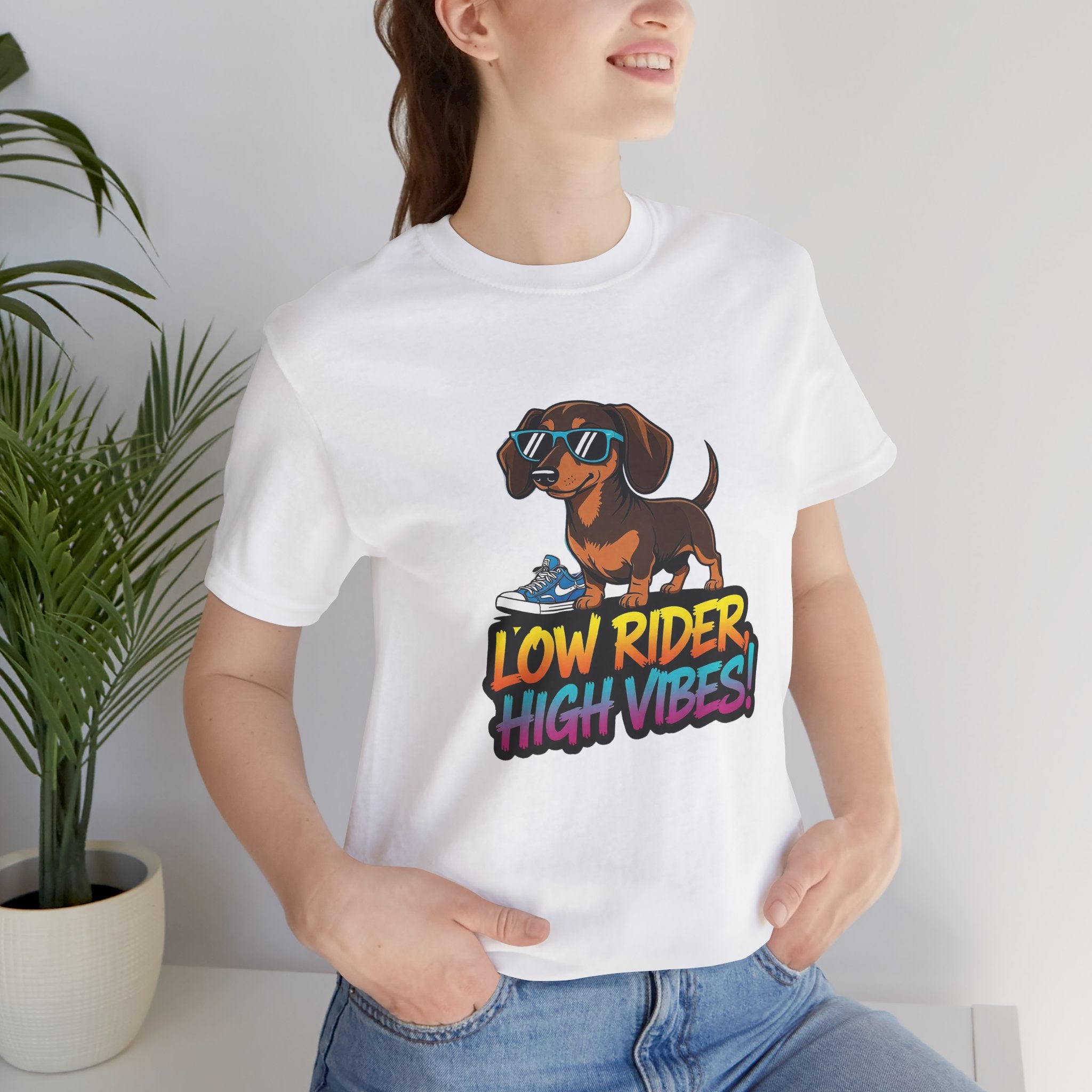 Dachshund Low Rider High Vibes Dog Tee