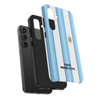 Argentina Flag Tough Phone Case — Blue & White Striped Soccer Crest