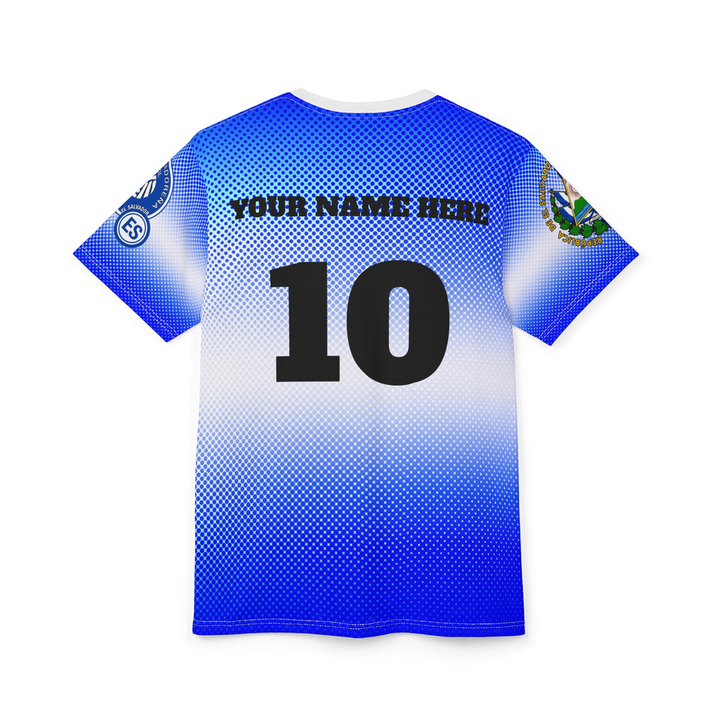 El Salvador Soccer Jersey doted — Custom Jersey