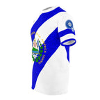 El Salvador Soccer Jersey Cross Flag -- Custom Jersey