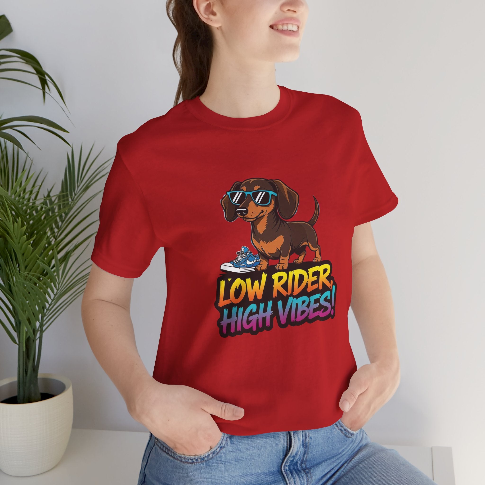 Dachshund Low Rider High Vibes Dog Tee
