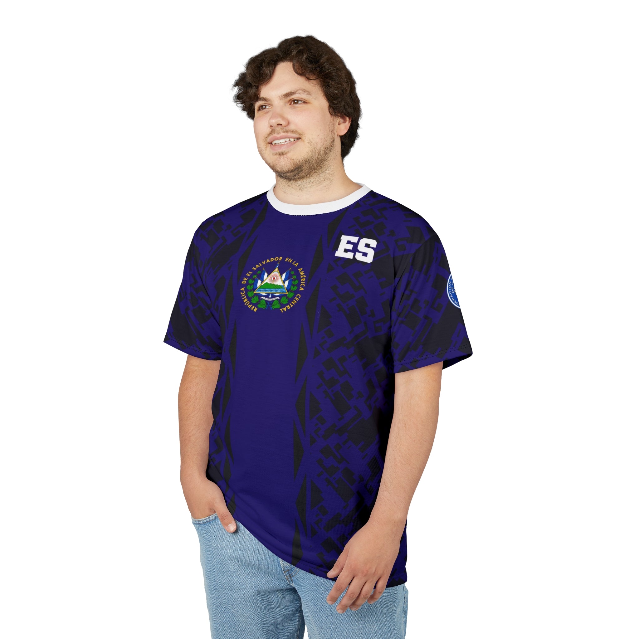 El Salvador Soccer Jersey Tee Dark Blue – Camiseta El Salvador