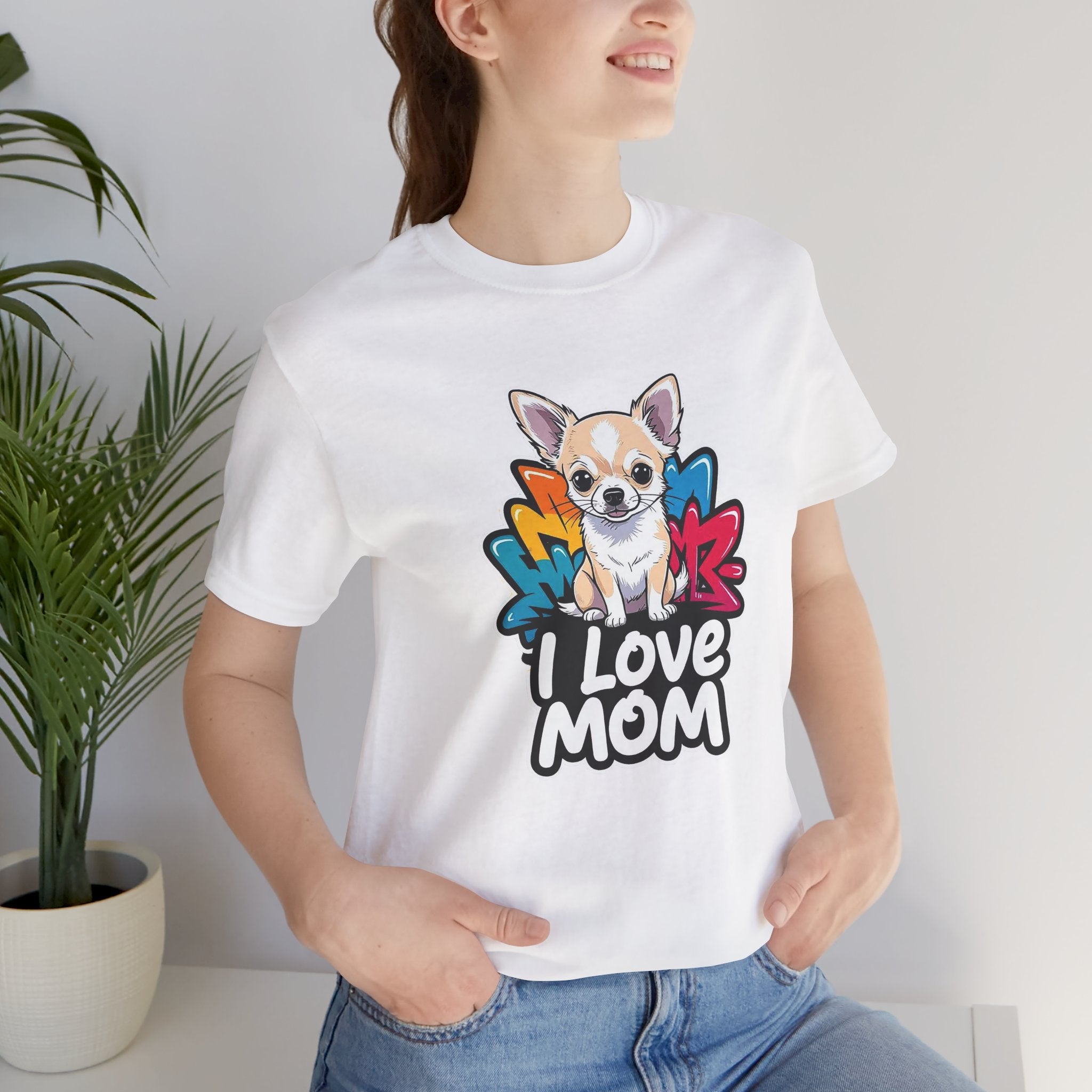Chihuahua I Love Mom Unisex Tee