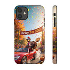 Turkey Trot 500 Phone Case – Festive Thanksgiving Racing Turkey Design