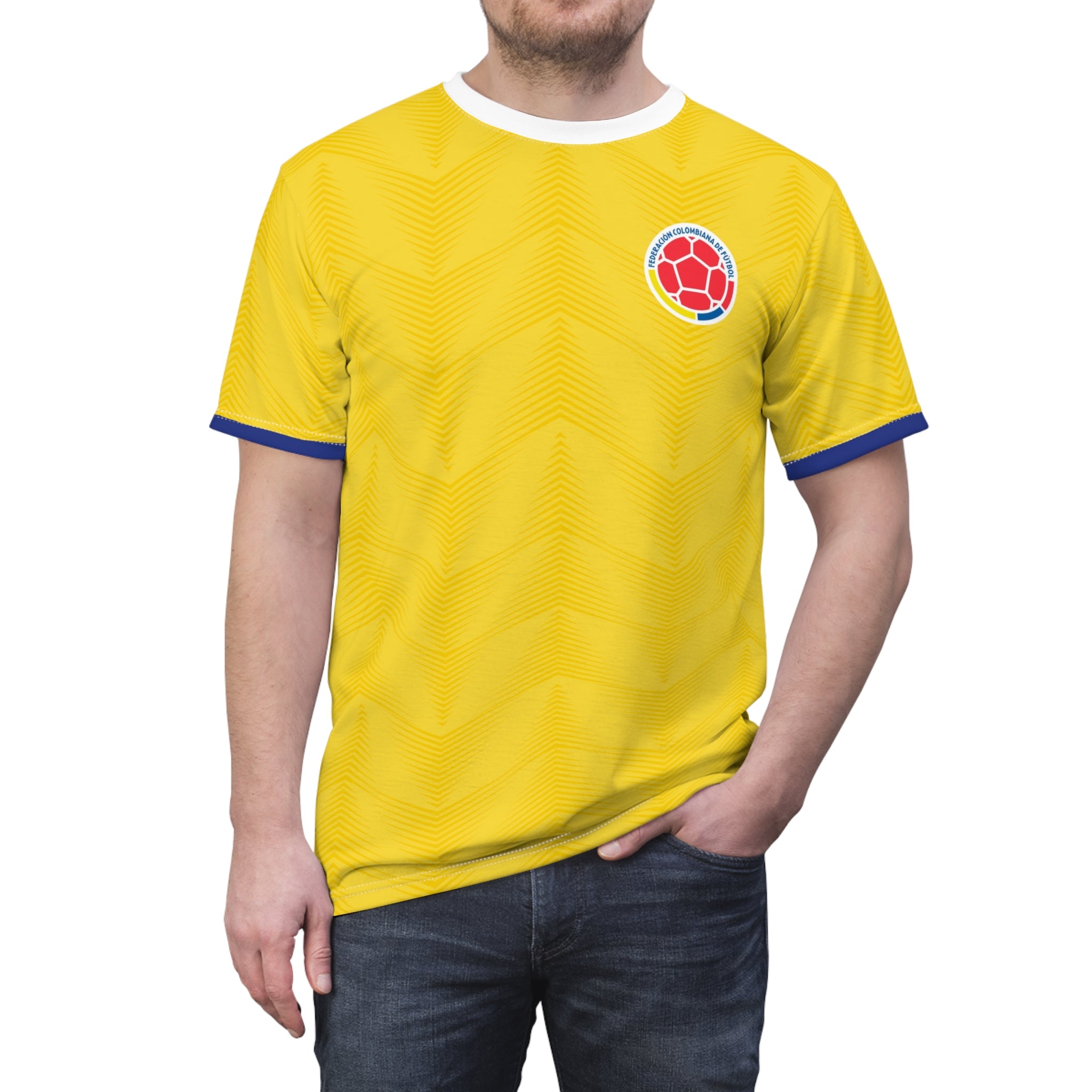 Colombia Yellow Soccer Jersey Tee — Custom Jersey