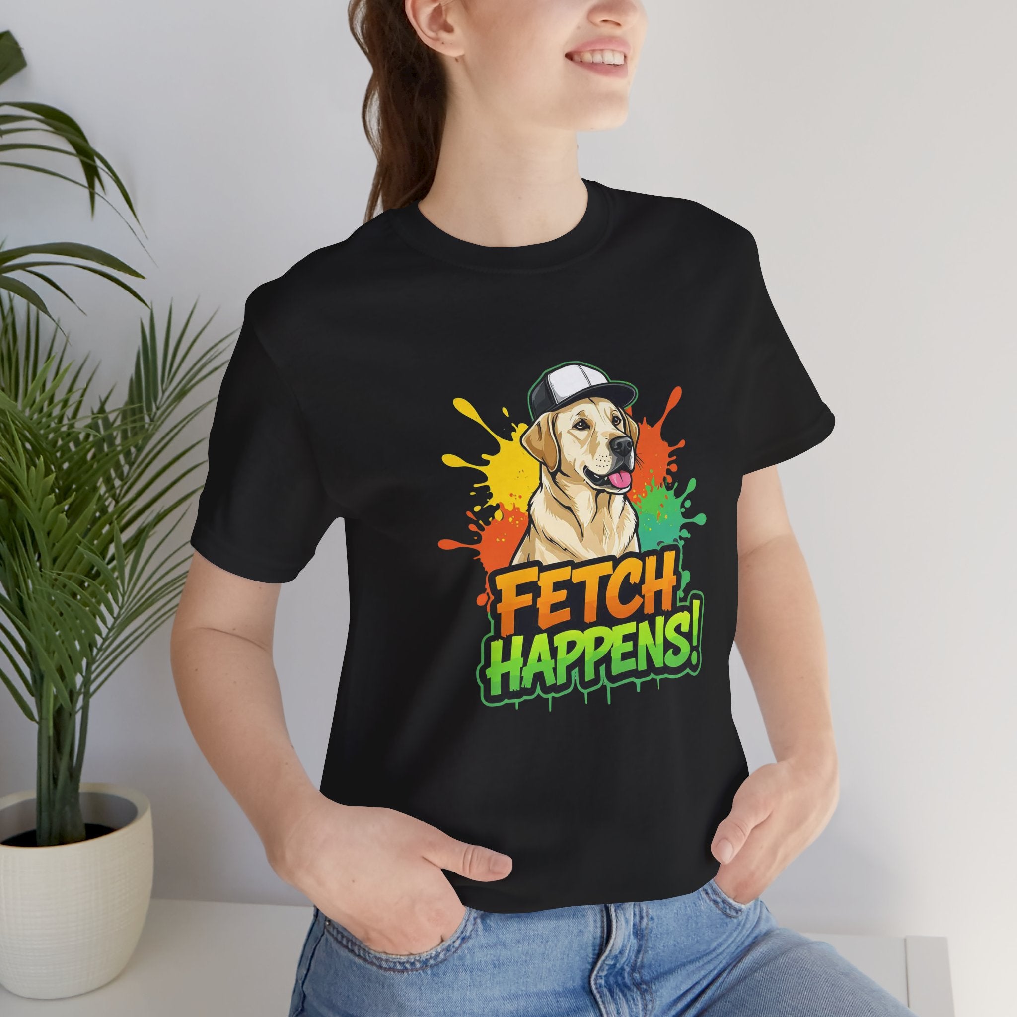 Labrador Retriever 'FETCH HAPPENS' Unisex T-Shirt