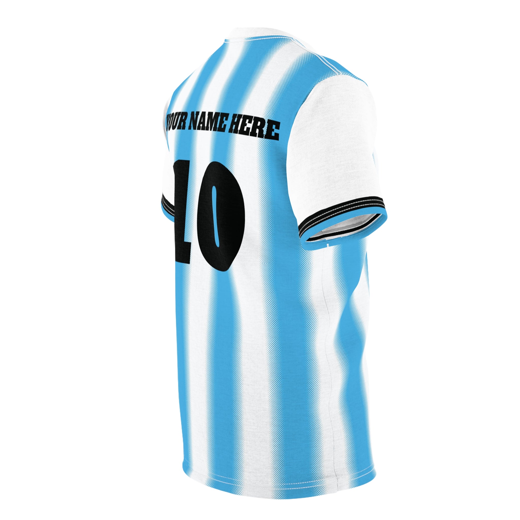 Argentina Striped Soccer Jersey -- Custom Jersey
