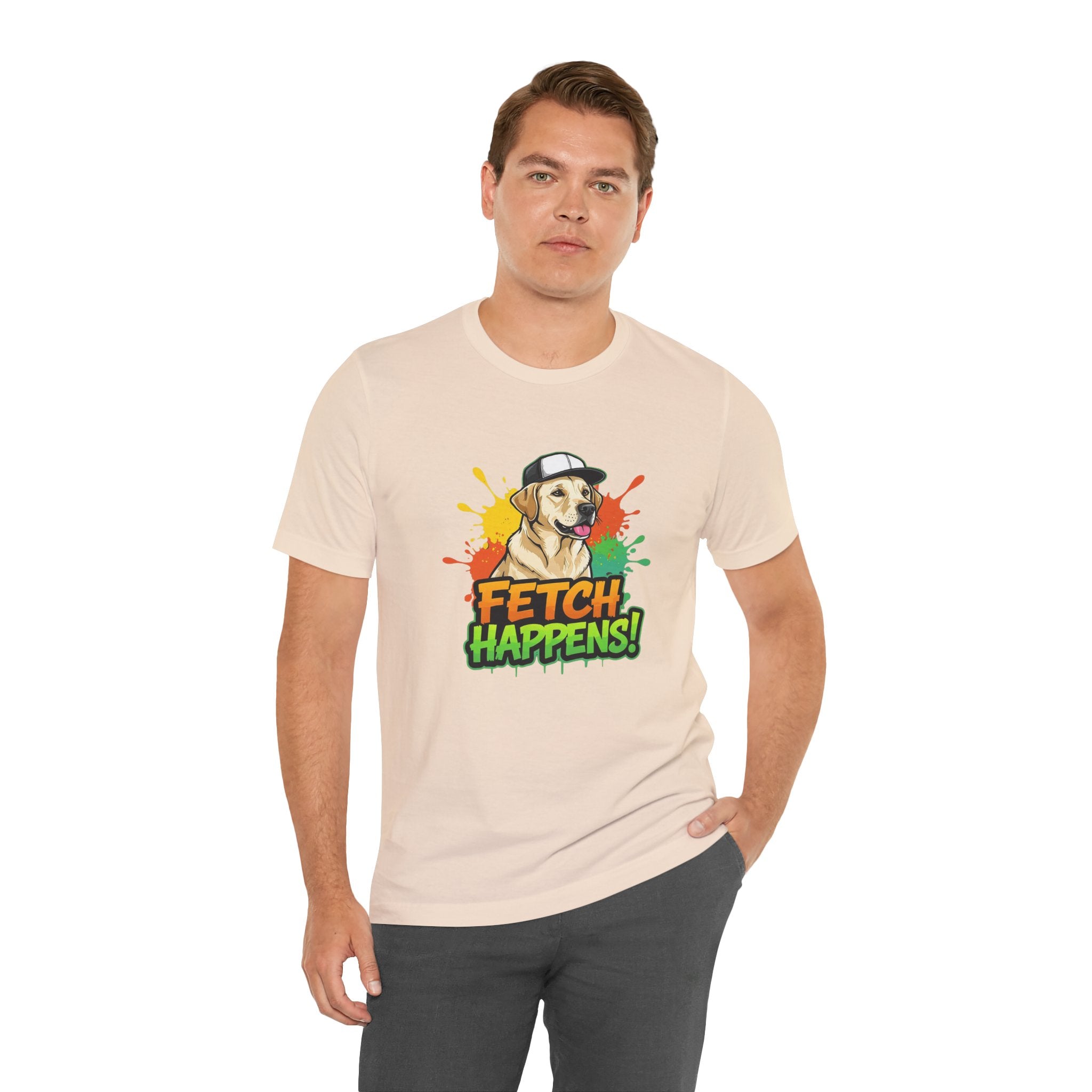 Labrador Retriever 'FETCH HAPPENS' Unisex T-Shirt