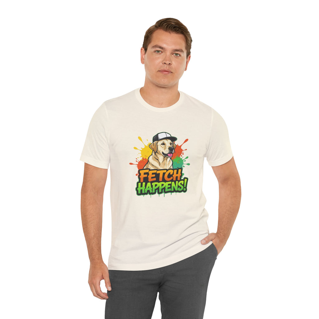 Labrador Retriever 'FETCH HAPPENS' Unisex T-Shirt