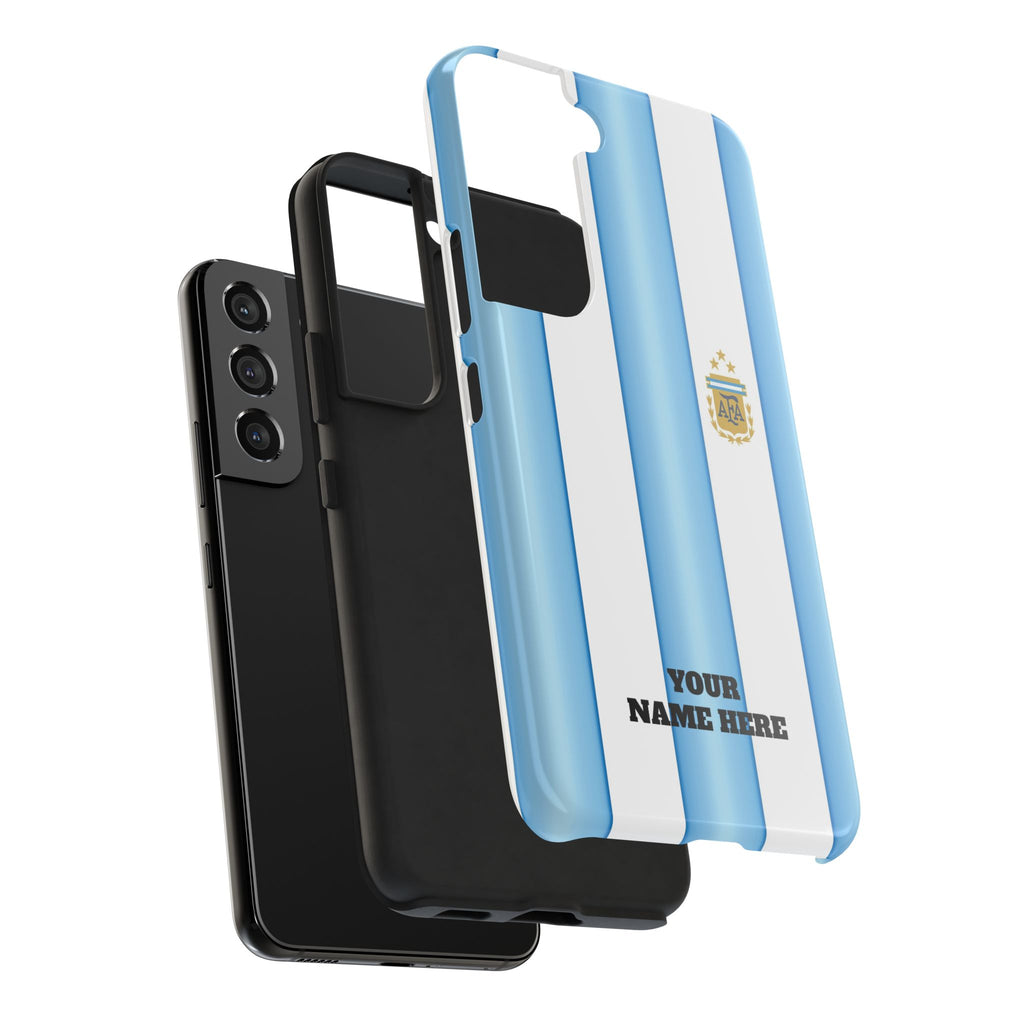 Argentina Flag Tough Phone Case — Blue & White Striped Soccer Crest