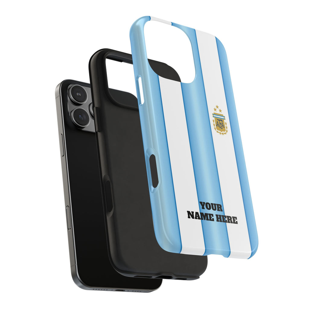 Argentina Flag Tough Phone Case — Blue & White Striped Soccer Crest