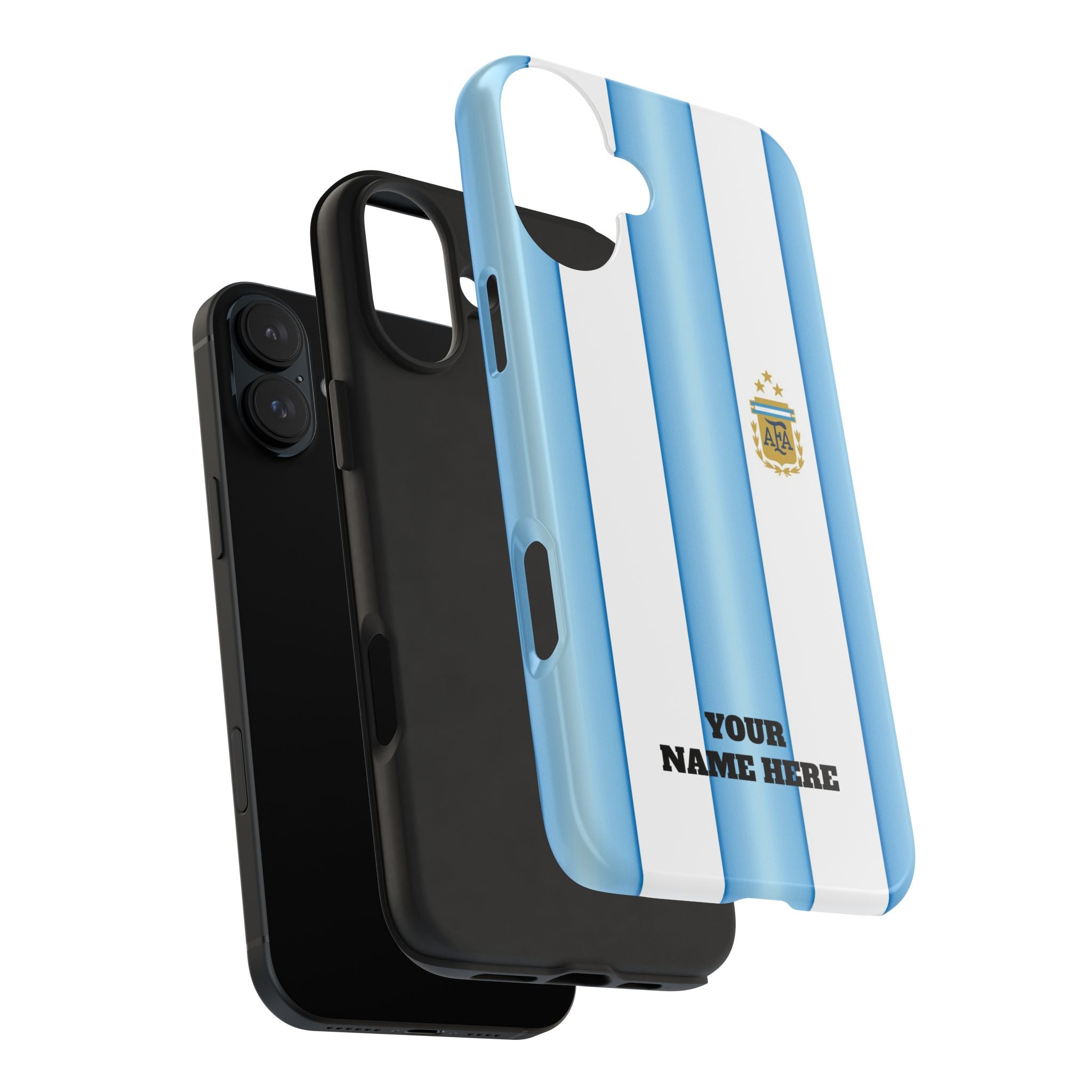 Argentina Flag Tough Phone Case — Blue & White Striped Soccer Crest