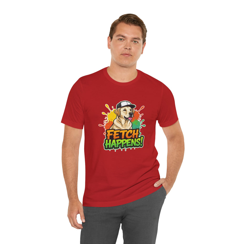 Labrador Retriever 'FETCH HAPPENS' Unisex T-Shirt