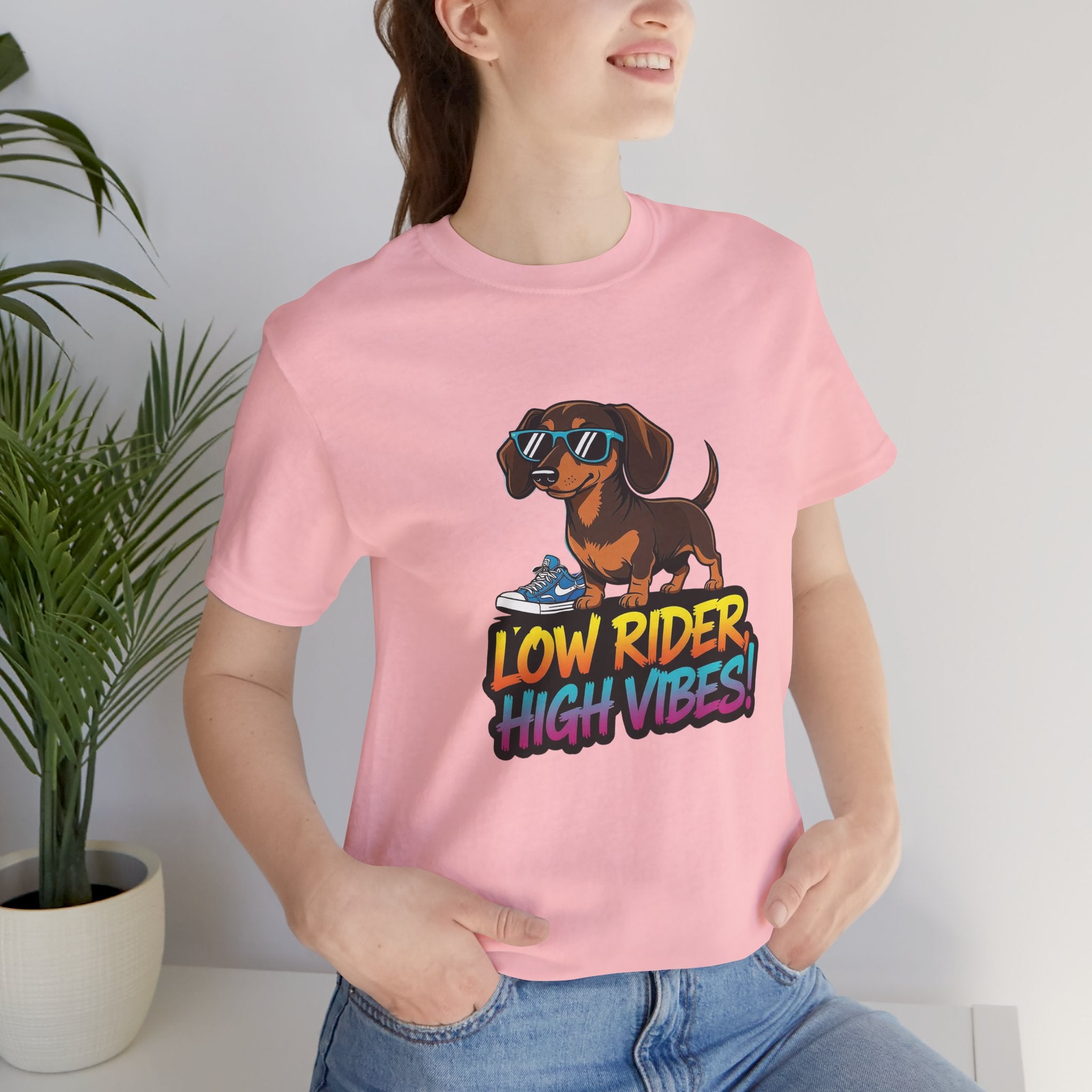 Dachshund Low Rider High Vibes Dog Tee