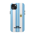 Argentina Flag Tough Phone Case — Blue & White Striped Soccer Crest