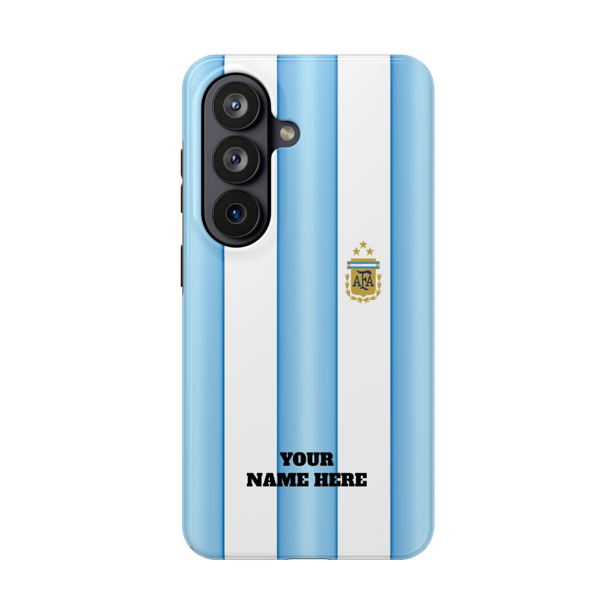 Argentina Flag Tough Phone Case — Blue & White Striped Soccer Crest