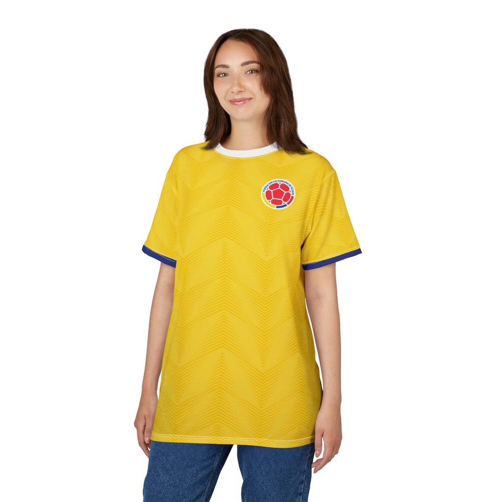 Colombia Yellow Soccer Jersey Tee — Custom Jersey