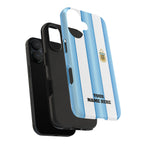 Argentina Flag Tough Phone Case — Blue & White Striped Soccer Crest