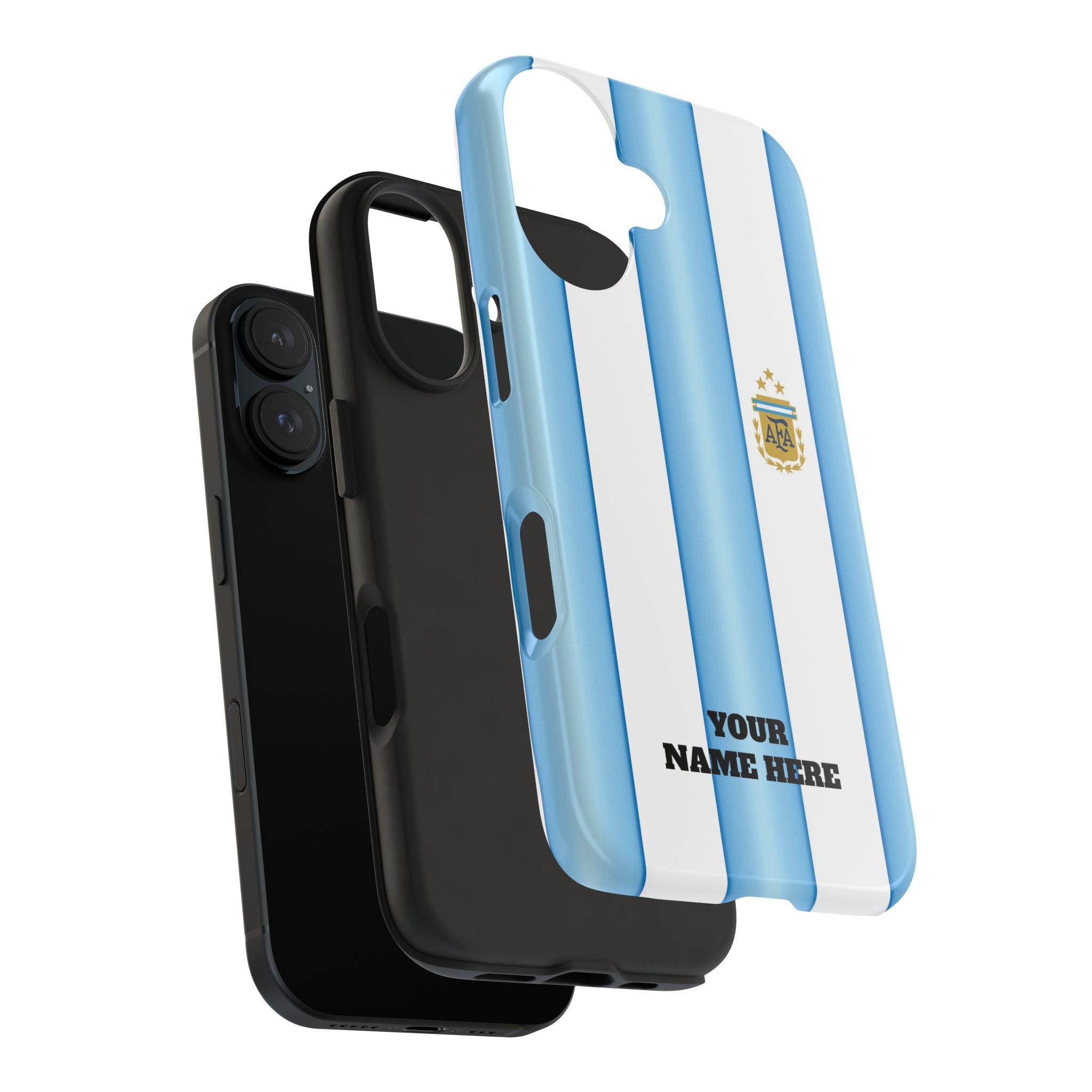 Argentina Flag Tough Phone Case — Blue & White Striped Soccer Crest