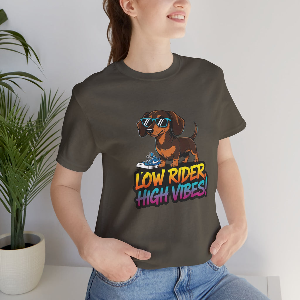 Dachshund Low Rider High Vibes Dog Tee