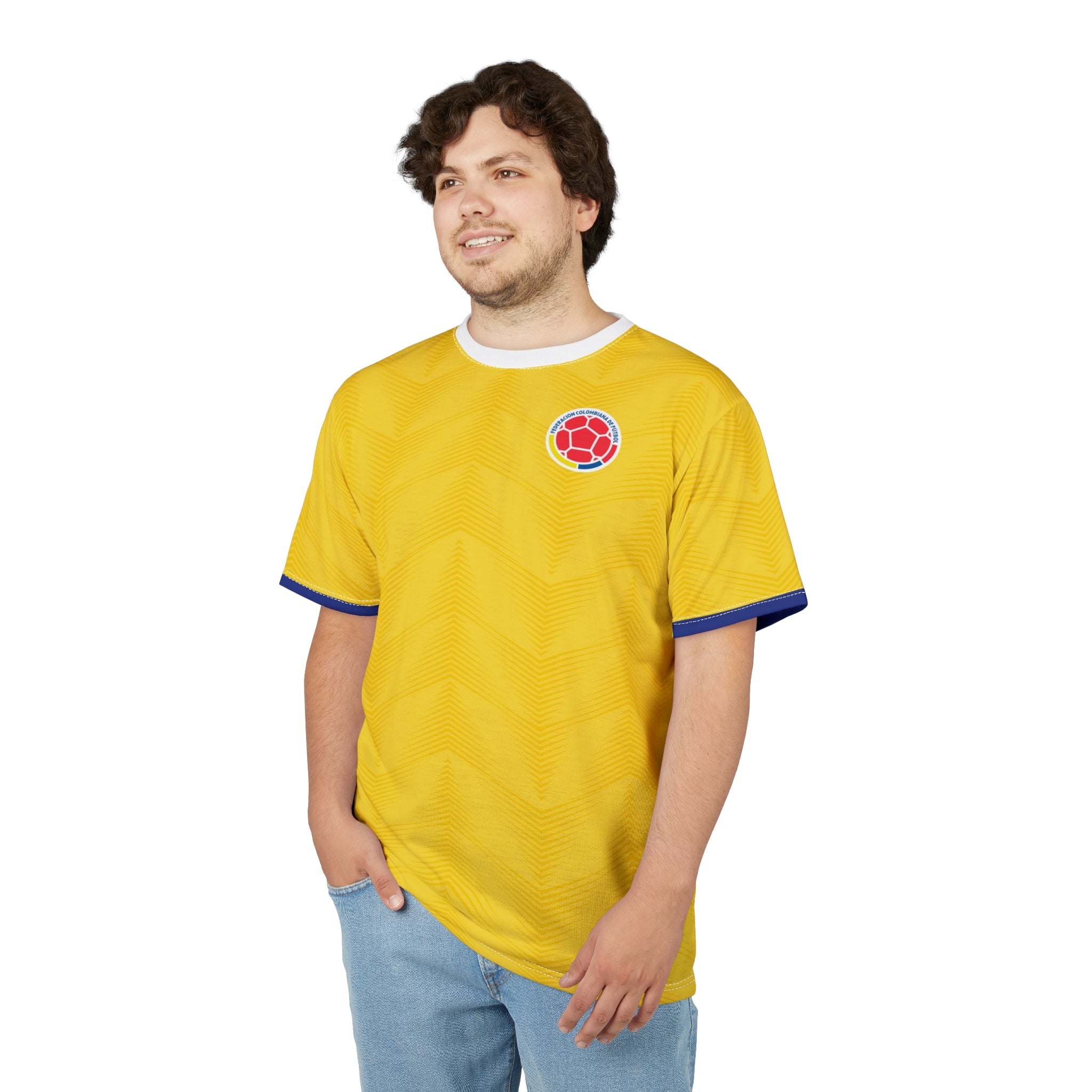 Colombia Yellow Soccer Jersey Tee — Custom Jersey